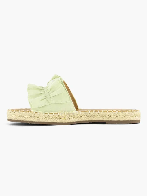 Lichtgroene Slipper Roesjes