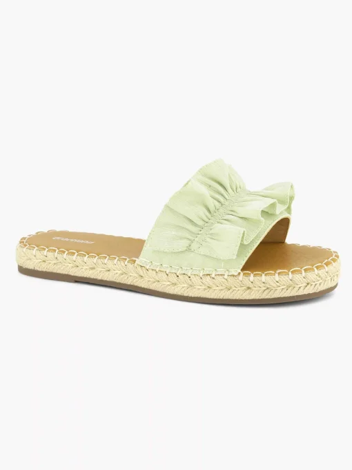 Lichtgroene Slipper Roesjes