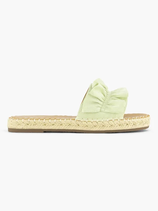 Lichtgroene Slipper Roesjes