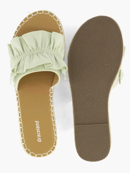 Lichtgroene Slipper Roesjes