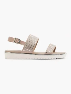 Taupe Sandaal Sierketting