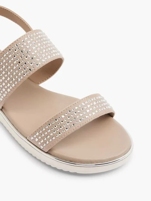 Taupe Sandaal Sierketting
