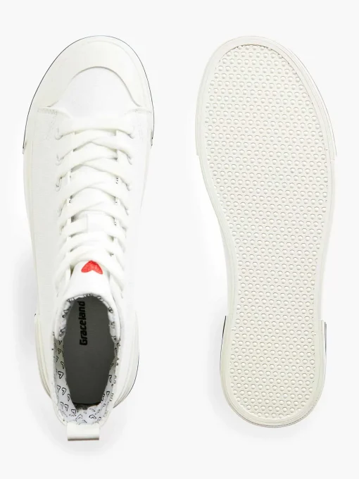 Witte Hoge Canvas Sneaker Hartje