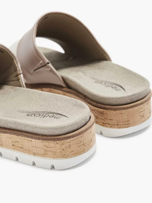 Witte Leren Comfort Slipper