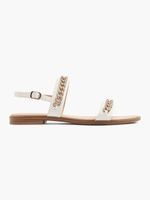 Witte Sandaal Sierketting