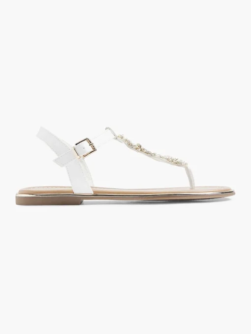 Witte Sandaal Sierketting