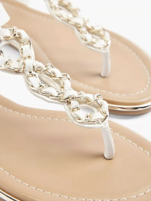 Witte Sandaal Sierketting