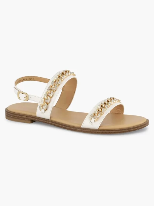 Witte Sandaal Sierketting