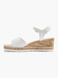 Witte Sandalette Sleehak