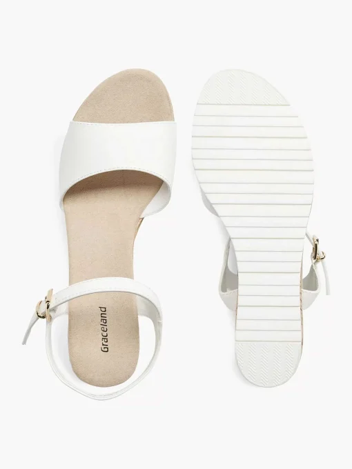 Witte Sandalette Sleehak