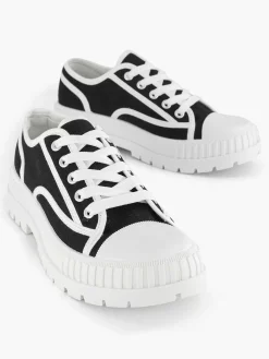 Zwarte Canvas Chunky Sneaker