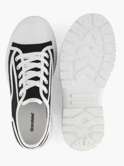 Zwarte Canvas Chunky Sneaker
