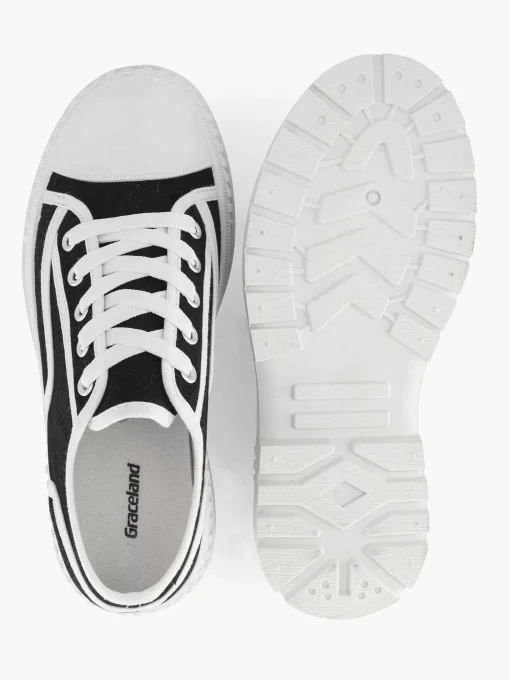 Zwarte Canvas Chunky Sneaker