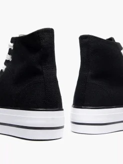 Zwarte Hoge Canvas Sneaker