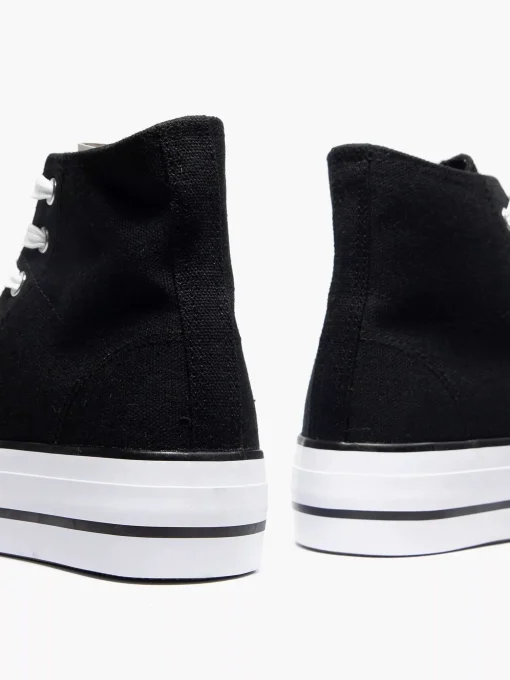 Zwarte Hoge Canvas Sneaker
