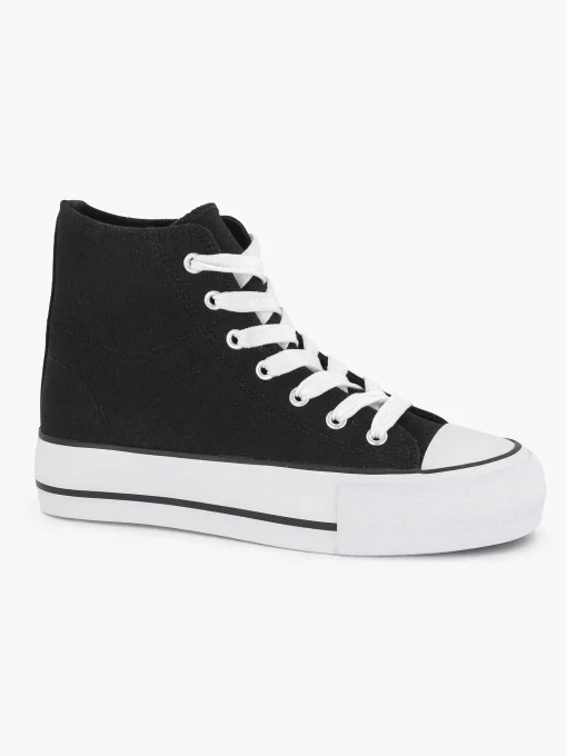 Zwarte Hoge Canvas Sneaker