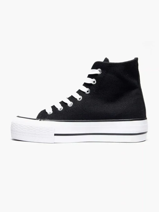 Zwarte Hoge Canvas Sneaker