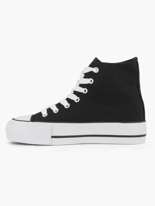 Zwarte Hoge Canvas Sneaker