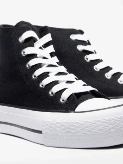 Zwarte Hoge Canvas Sneaker