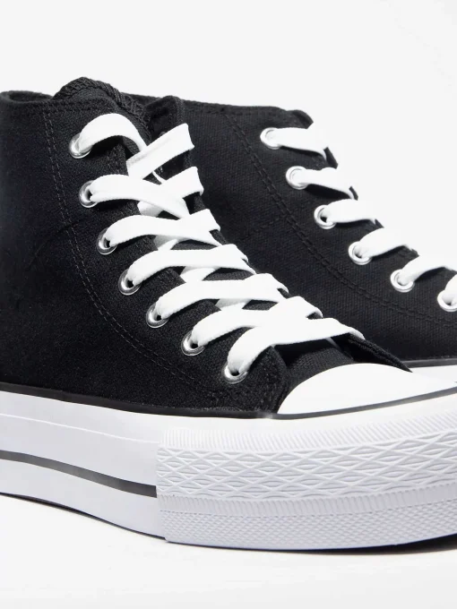 Zwarte Hoge Canvas Sneaker