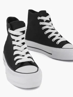 Zwarte Hoge Canvas Sneaker