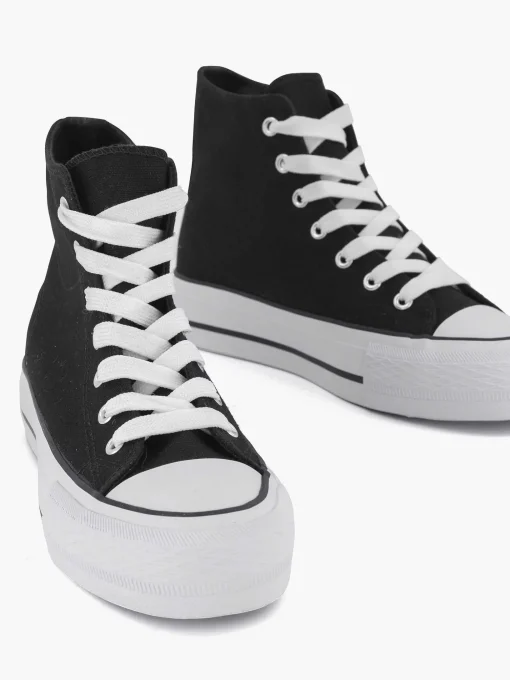 Zwarte Hoge Canvas Sneaker