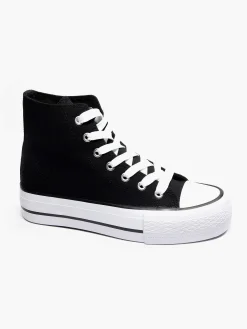 Zwarte Hoge Canvas Sneaker