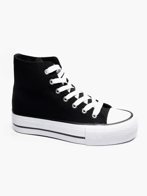 Zwarte Hoge Canvas Sneaker